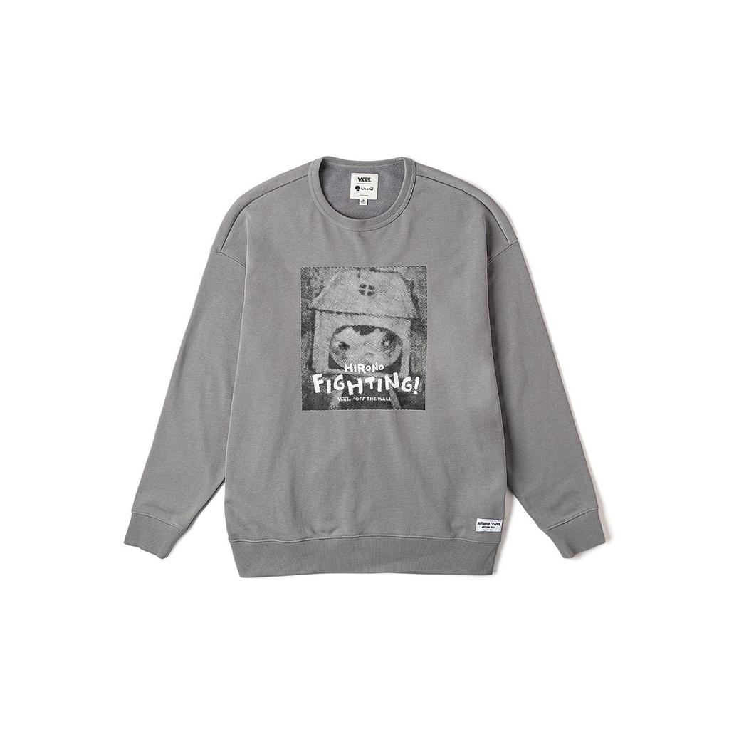 Vans X Hirono Collaboration FW24 Printed Crewneck Long Sleeve Sweatshirt Unisex Sweatshirt Gray VN000KPJAF1