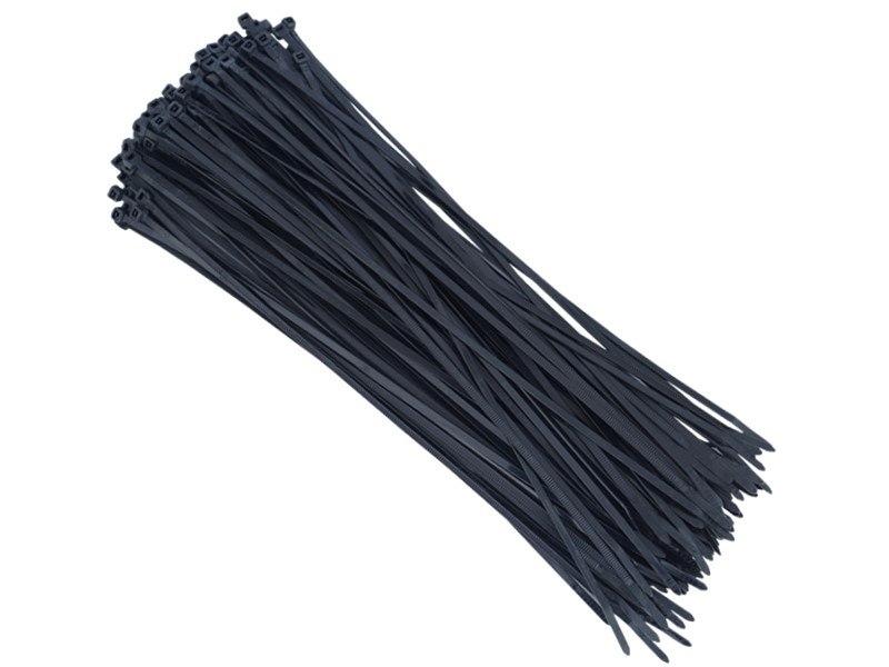 Opaski kablowe nylonowe 300x3,6 mm, czarne, 100 szt.