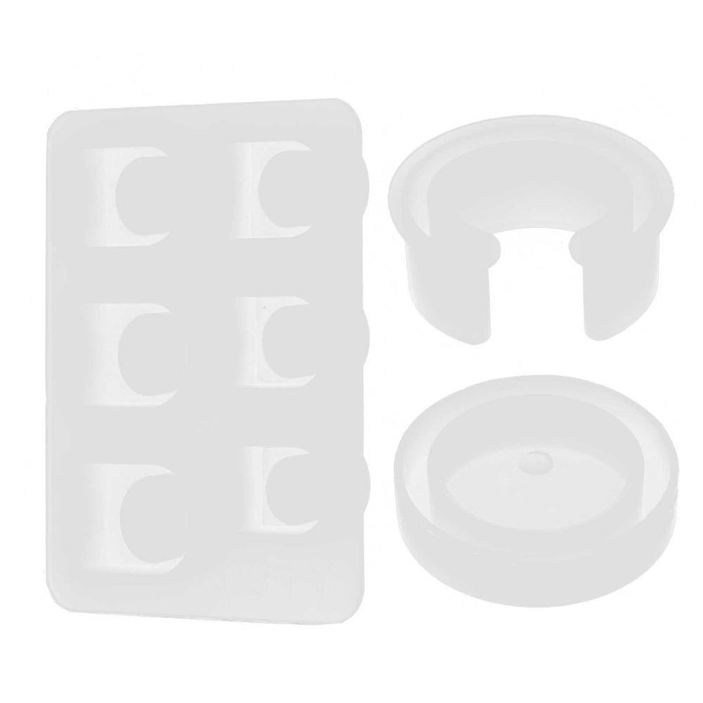 

3pcs Easy Demold C-Shaped Bracelet Mold White Ring Silicone Mold Silicone Mold Craft Projects
