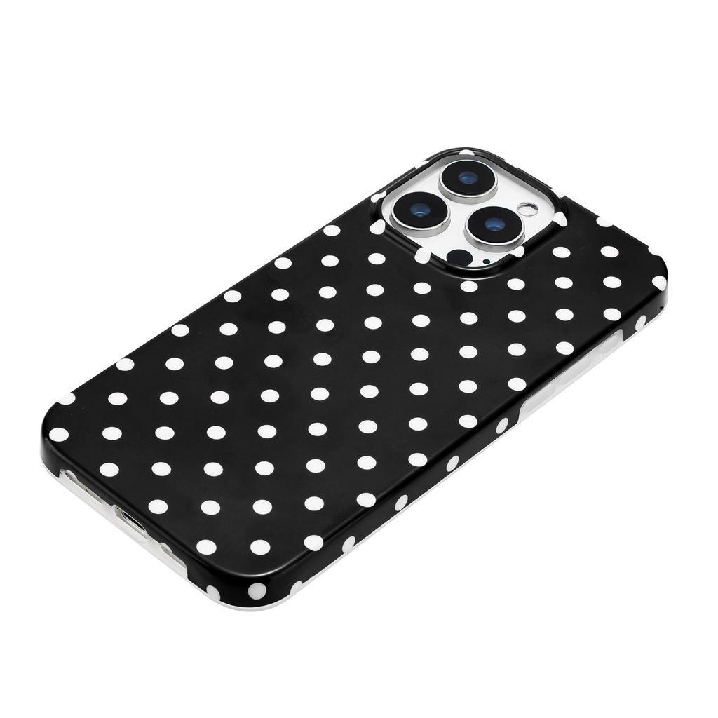 Coque pour iPhone 16 Pro Design à Pois IMD TPU Cover Arrière de Téléphone