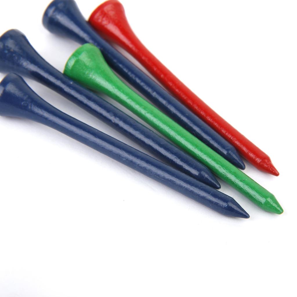300pcs/lot Colorful Wood golf professional tees 69mm Length