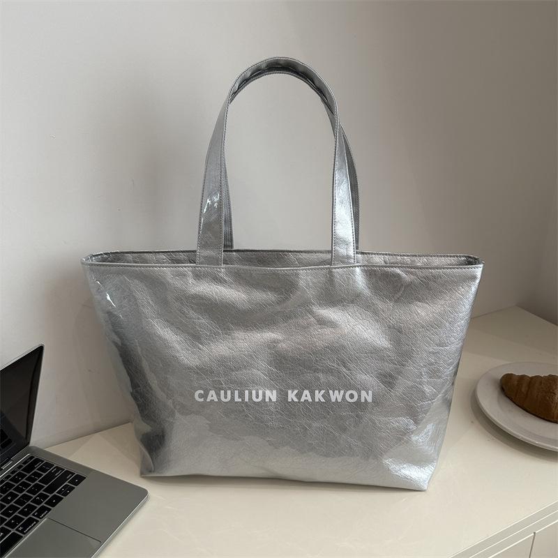 

New Large Capacity Waterproof Shoulder Bag Fashionable Commuter Tote Bag Environmentally Friendly Shopping Bag