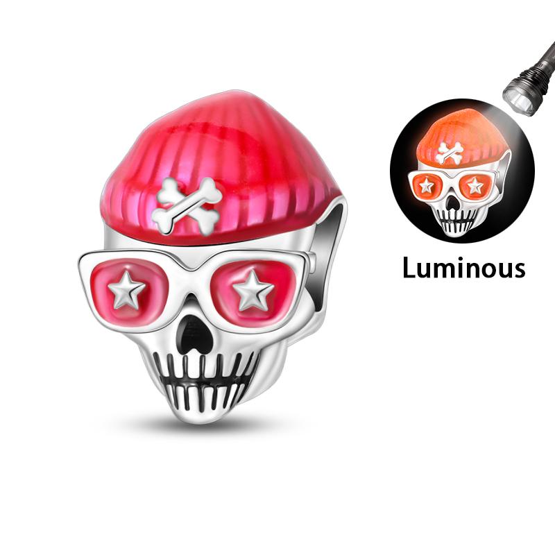 Original Copper Color Fashion Halloween Series Luminous Skull Elf Pumpkin Charms Beads Fit Qikaola Bracelets Diy Jewelry