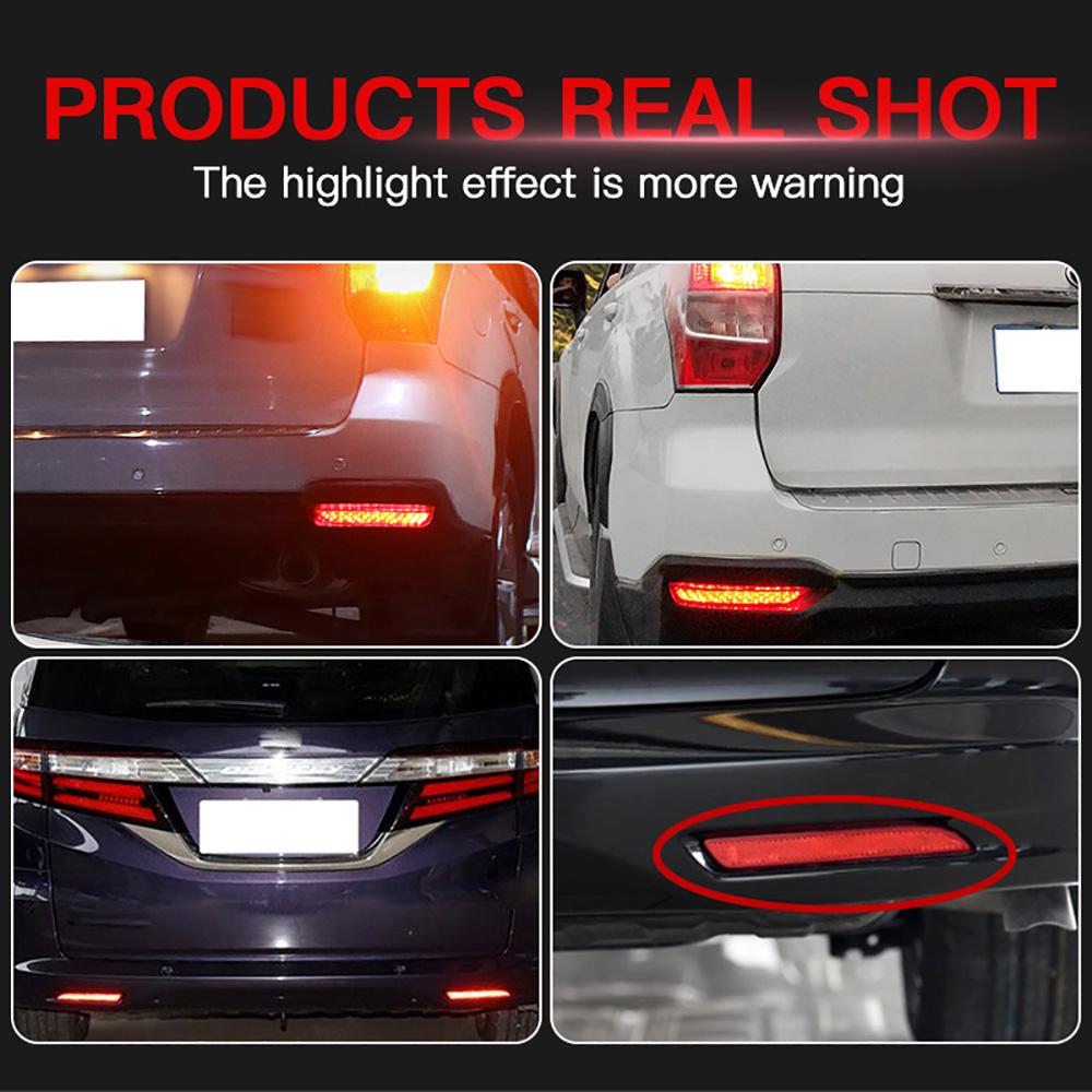 Car LED Rear Bumper Lamp Brake Light Reflector For Honda JAZZ Fit 10-13 CRZ CRV Acura TSX Odyssey 15-23 Taillight Fog Signal
