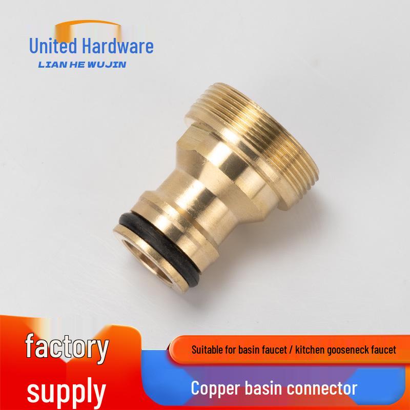 Quick-Connect Adapter for Copper Basin Faucet: Fits Kitchen, Washing Machine, Car Wash & Water Gun