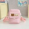 Cute Canvas Shoulder Bag Small Bear Small Square Bag Casual Nylon Crossbody Bag  Gift
