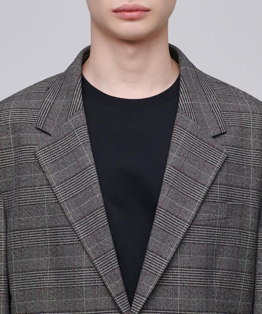 Musinsa Standard Glen Check Oversized Blazer [Brown]