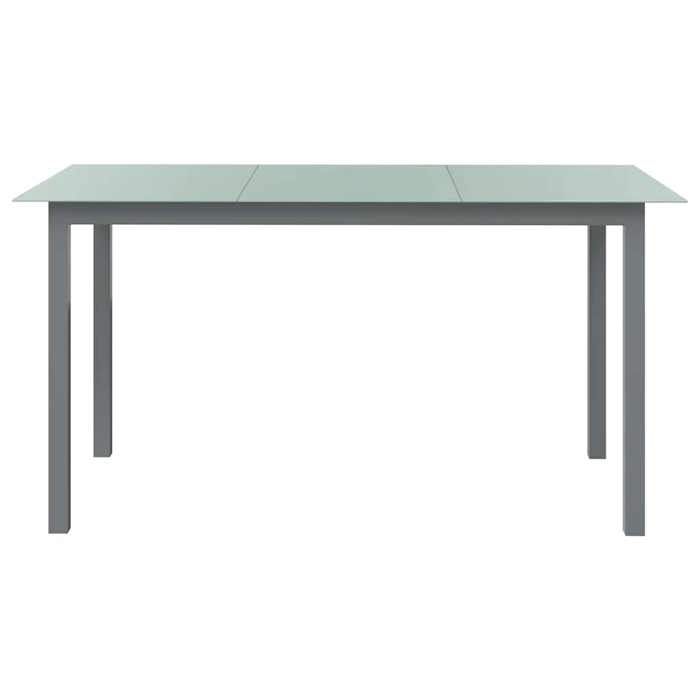 Maison Exclusive - Table de jardin Gris clair 150x90x74 cm Aluminium et verre