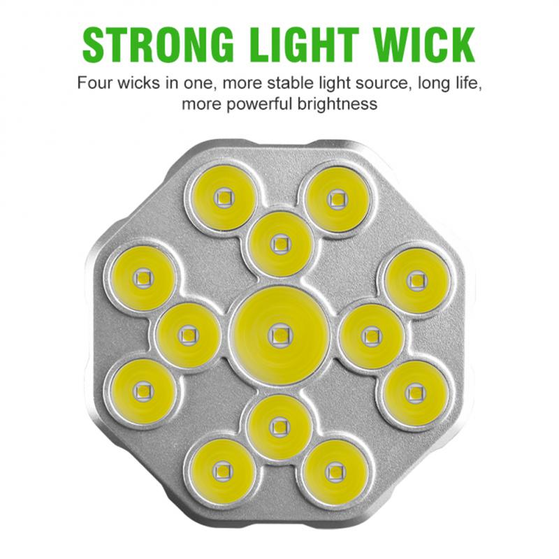 Waterproof Searchlight Large-capacity Battery Hand-light Fishing Lantern 1200mah Flashlight Handlamp Super Bright Camping Lamp