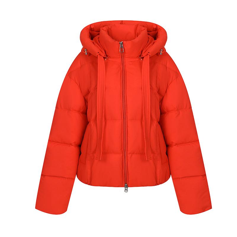 Korean Style Hooded Cropped Cotton Padded Jacket - Winter Outerwear for Short and Plus Size