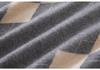 Pure Cashmere Color Block Knitwear with Diamond Pattern