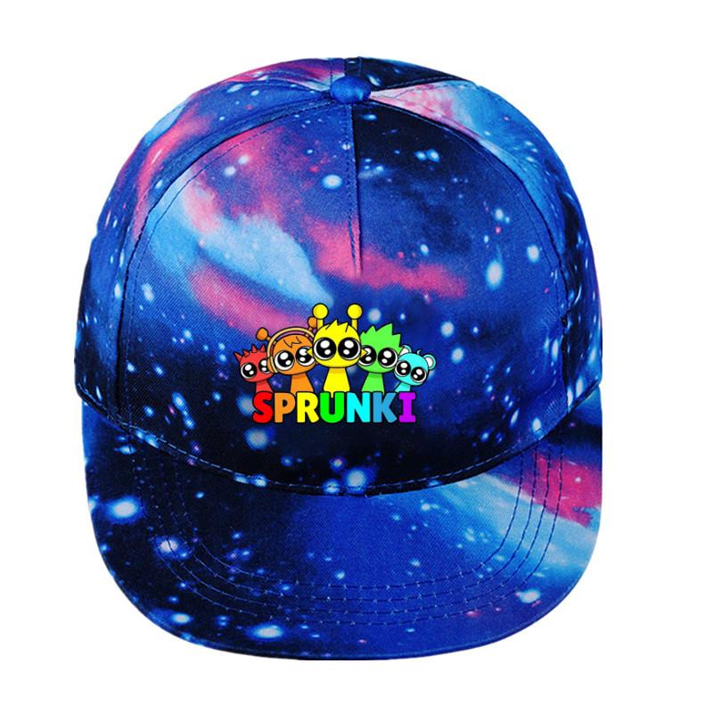 Sprunki Printed Fashion Baseball Cap Adjustable Starry Sky Design Wide Brim Hat