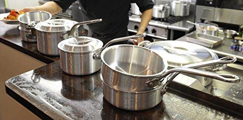 EBM Aluminum Pro Chef Shallow Saucepan (with Measuring Scale) 18cm