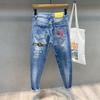 Men Jeans Fashion Street Hip-Hop Jeans Male Punk Style Denim Pants Summer Spring Men Stretchy Slim Fit High Quality Mans Jeans