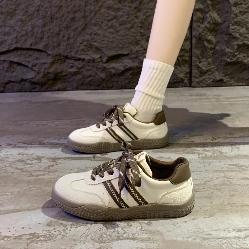 Fashion Sewing Thread Color Blocked Children's Casual Shoes Outdoor New Fashion Kids Non Slip Soft Thick Sole Shoes Round Toe Lace Up