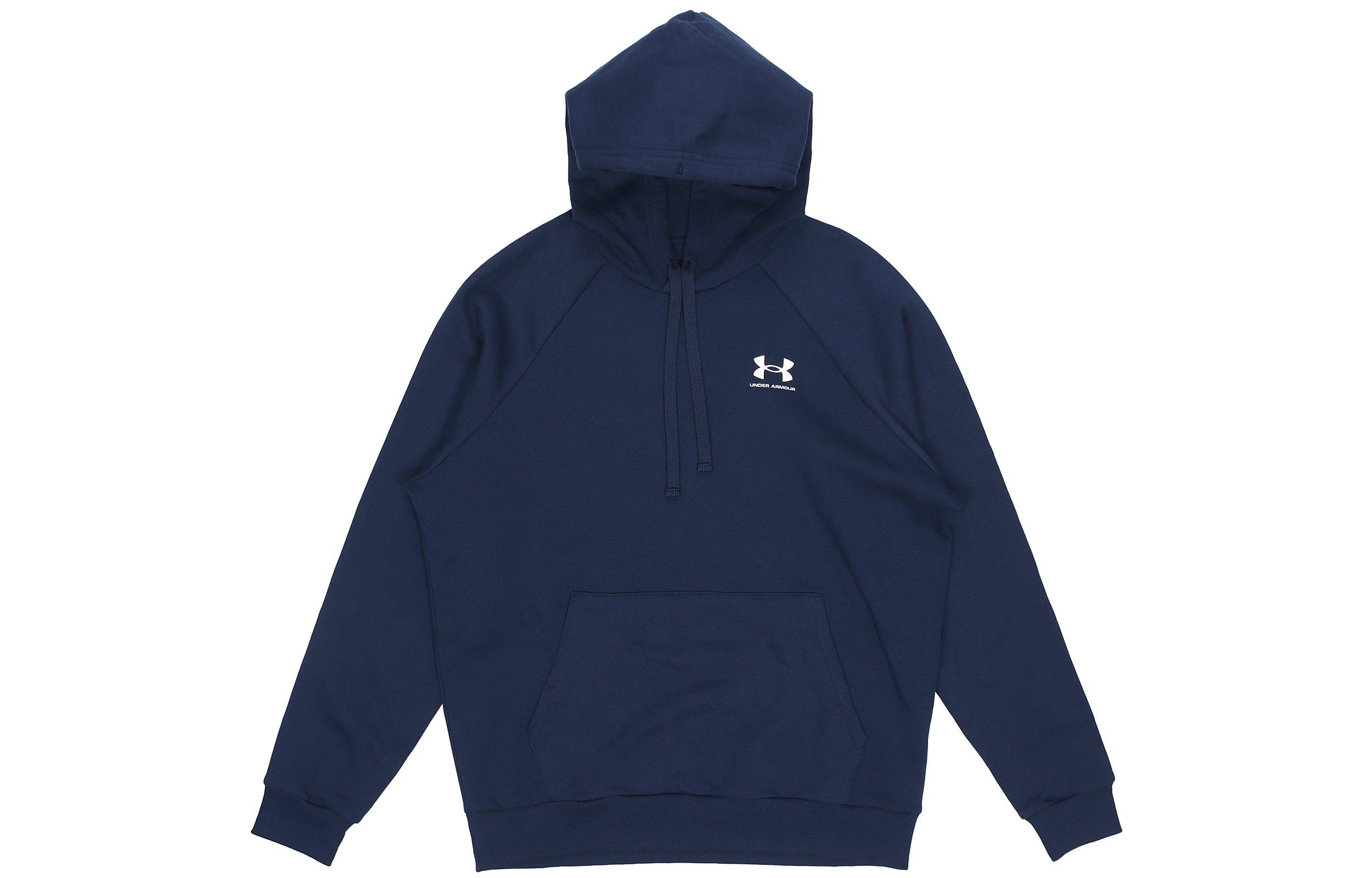 Under Armour Under Armour Rival Solid Color Hooded Pullover Thickened And Fleece Lined Training Sports Sweatshirt Men s 1366723-408 XL
