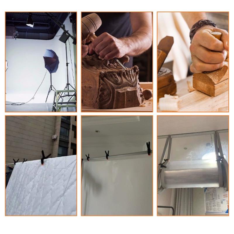 10 Pack PVC Spring Clamps Heavy Duty Grip Clips for Woodworking Photography Crafts Backdrop Stands & Home Improvement 2 Inches