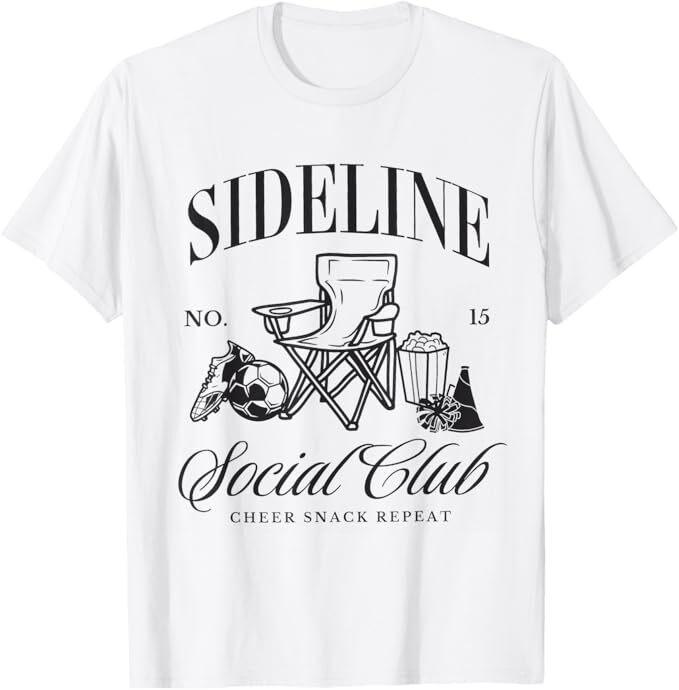 

Women Sideline Social Club Soccer Mom Game Day Mothers Day T-Shirt 4XL