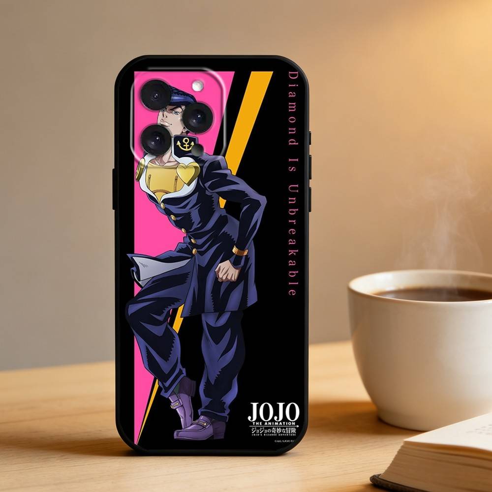 

Аниме J-JoJo s Bizarre Adventure ГОРЯЧИЙ Чехол для телефона Для iPhone 17 16 15 14 13 12 Max Plus Силиконовый Черный Чехол iPhone12