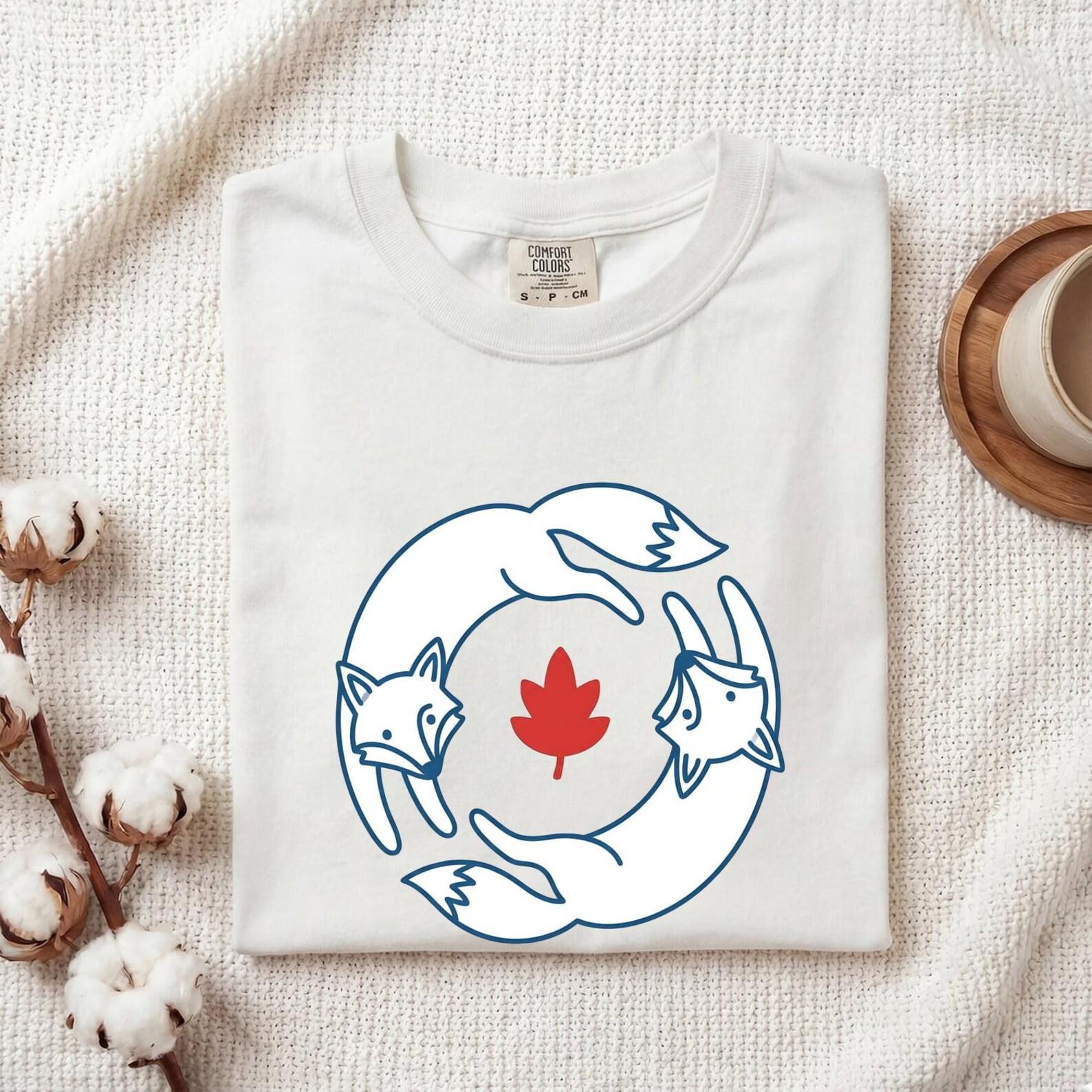 Fox Couple Shirt Animals Wildlife Gift Women Basic Tee Foxes T-Shirt Animal Fan Wildlife Graphic Tshirt Outline Plant Tshirt S