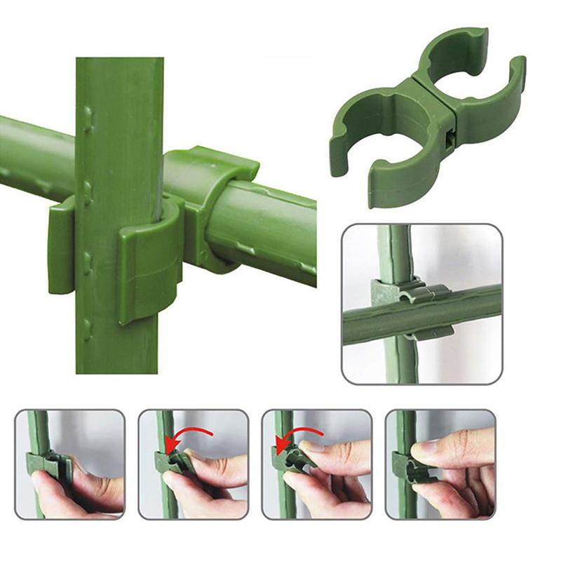 20/30/50pcs Plant Trellis Connector Clip Garden Climbing Rattan Stent Rod Connectors Adjustable Buckle Garden Tool Partsattan