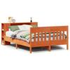 VidaXL Lit bibliothèque sans matelas cire marron 135x190 cm pin massif 3323193
