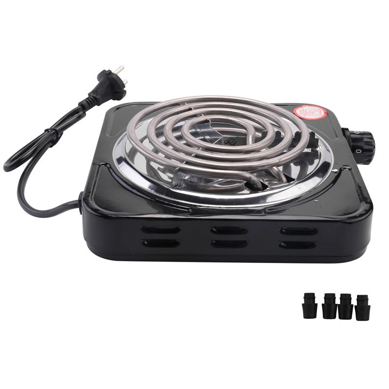 A89X Electric Single Burner Cooktop Compact Hot Plate,1500W, Black & Stainless Eu Plug NONE