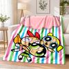 The Powerpuff Girls Flannel Throw Blanket Soft Warm Cozy For Sofa Bed Indoor Home Bedroom Use