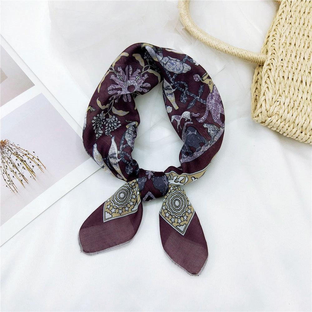 Versatile Cotton Linen Silk Scarf: Spring & Autumn Unisex Small Square Neck & Head Accessory