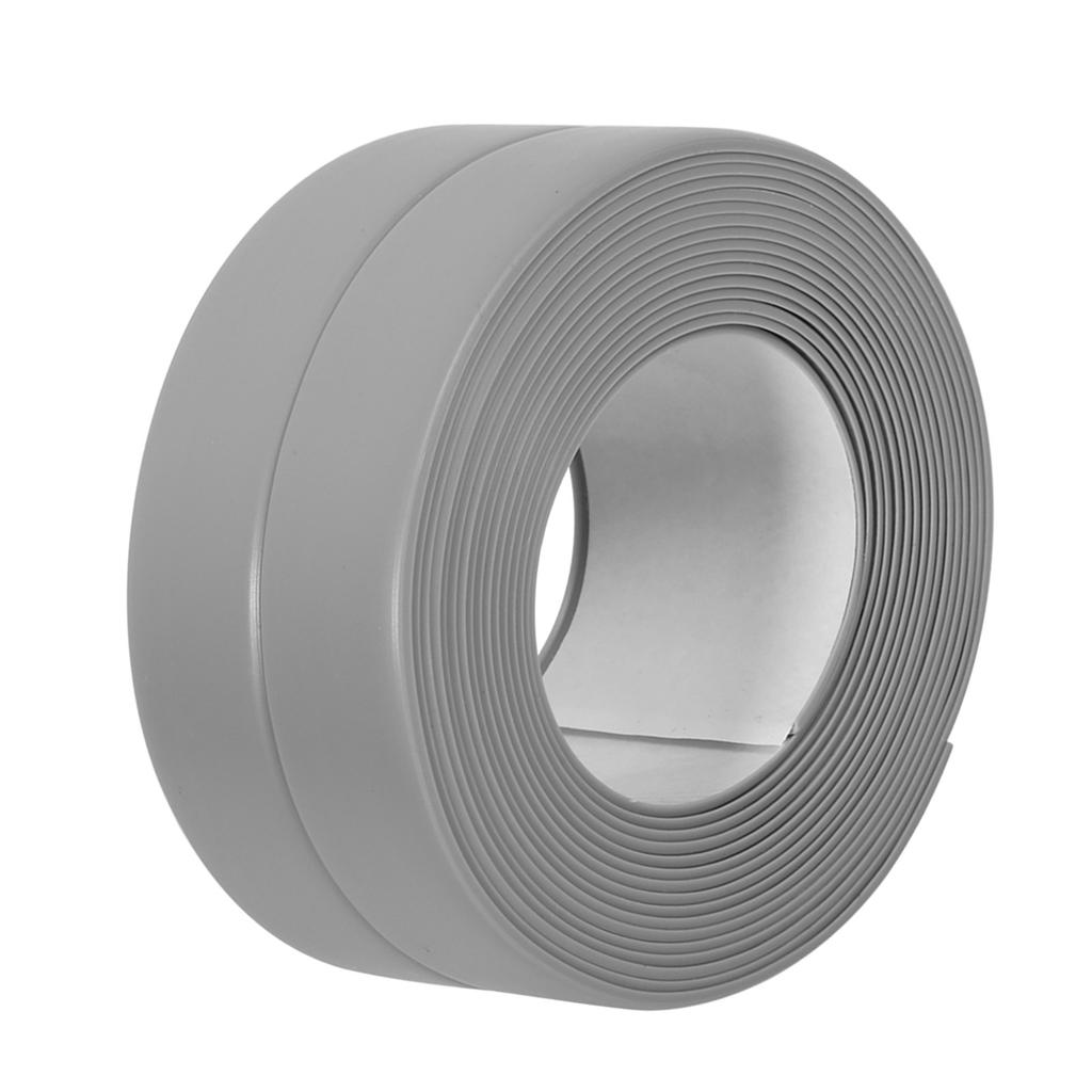 Selvklebende tetningslist for bad og vegg Vaskekumkantlist Kjøkken (#3 Grå 38mm x 3.2m)