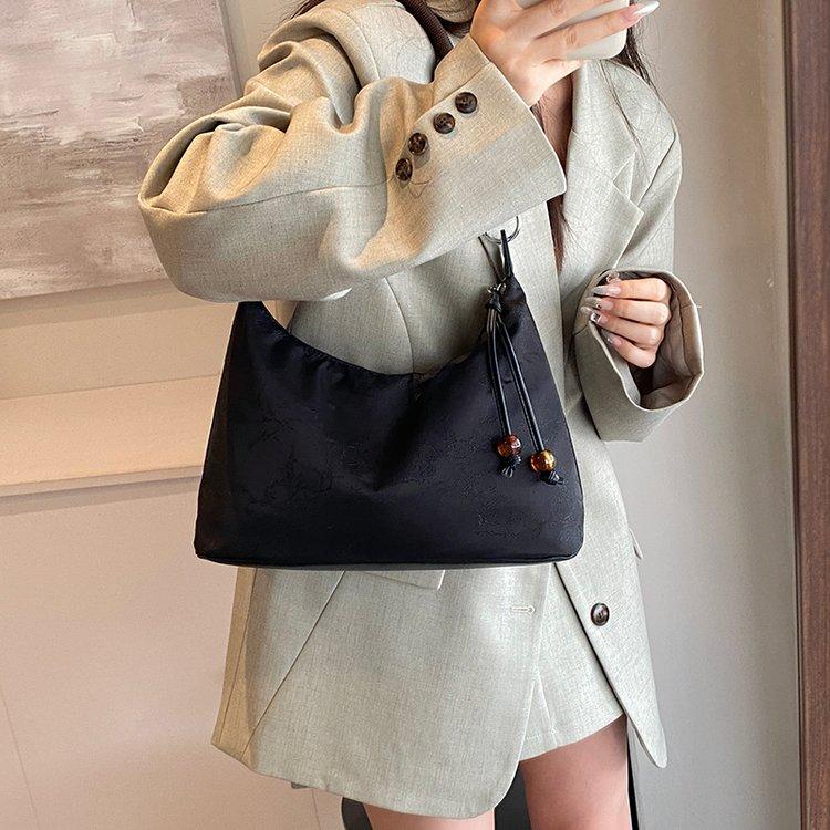 Guofeng Fashion Women's Large Capacity Bag 2024 Spring New Versatile Shoulder Bag Premium Textured Tote Bag Women