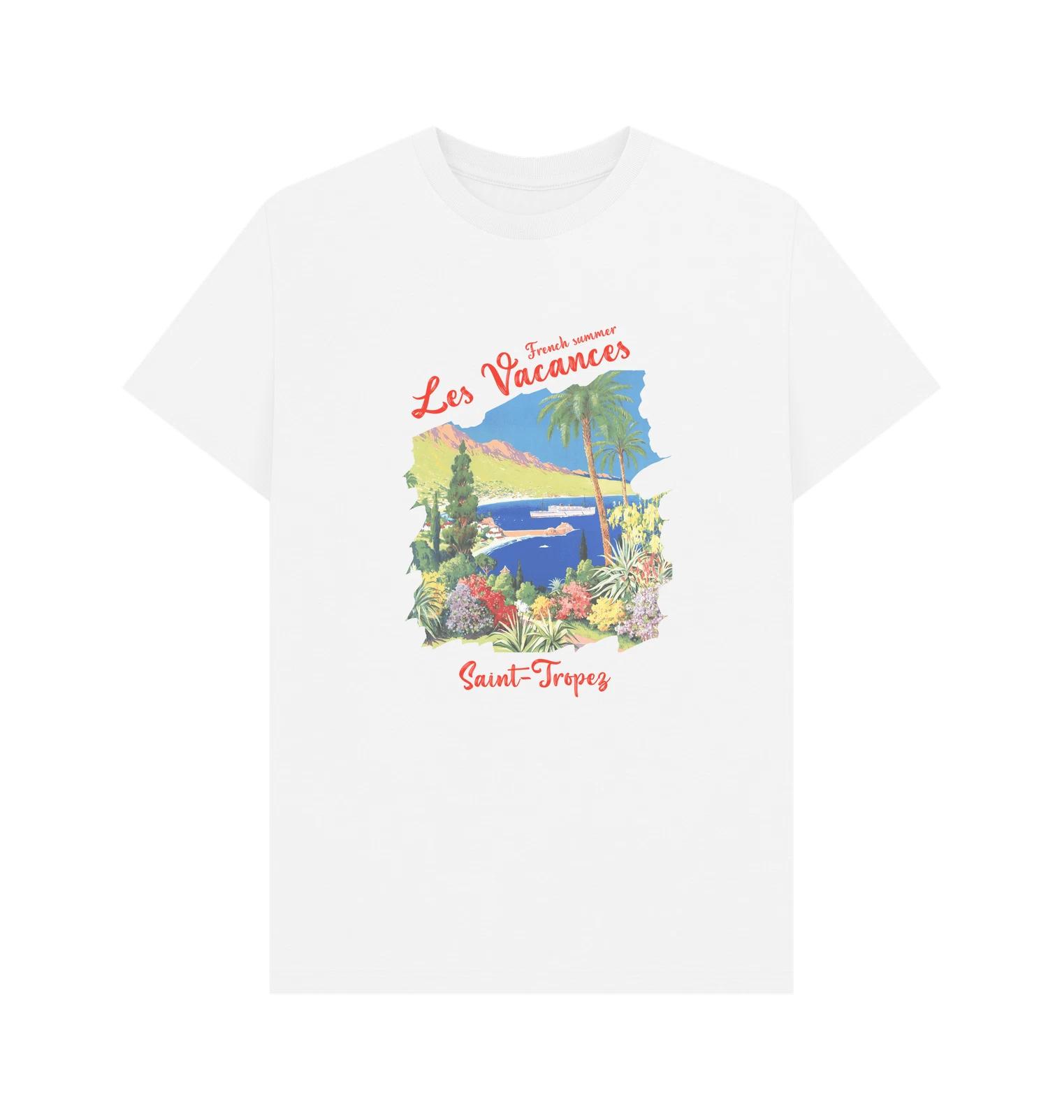 PREMIUM OFFICIAL APOH Saint Tropez Vacances Graphic Print White T-Shirt S