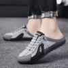 Men's Slippers Summer 2025 New Sandals Breathable Mesh Casual Shoes Lazy One Pedal Backless Topless Slippers