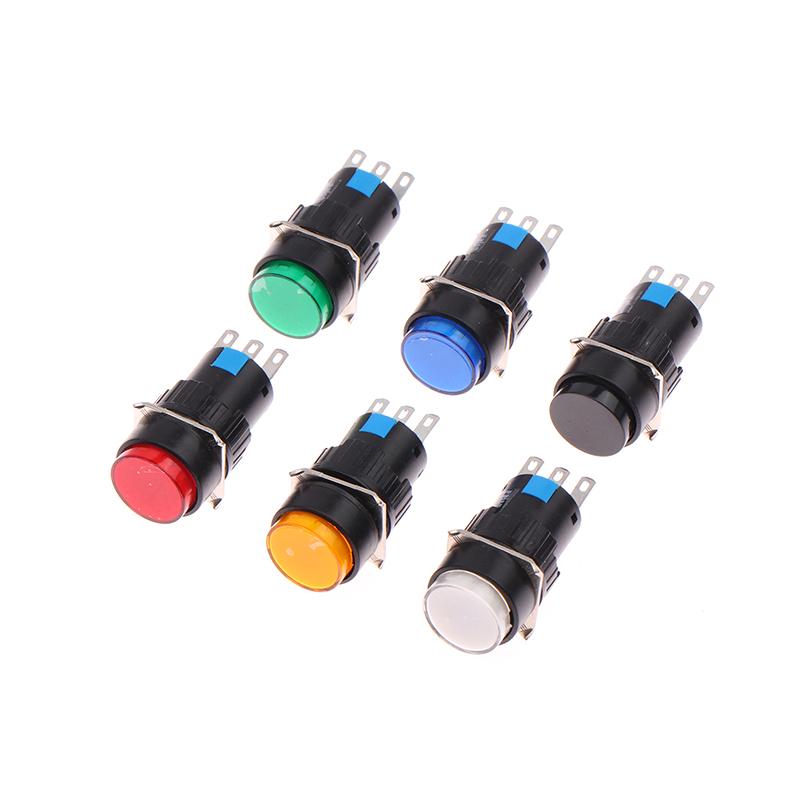 16Mm La16Y/J/F-11 Ab6-Mr Round Rectangle Self-Reset Push Button Switches Power Switch 1No1Nc
