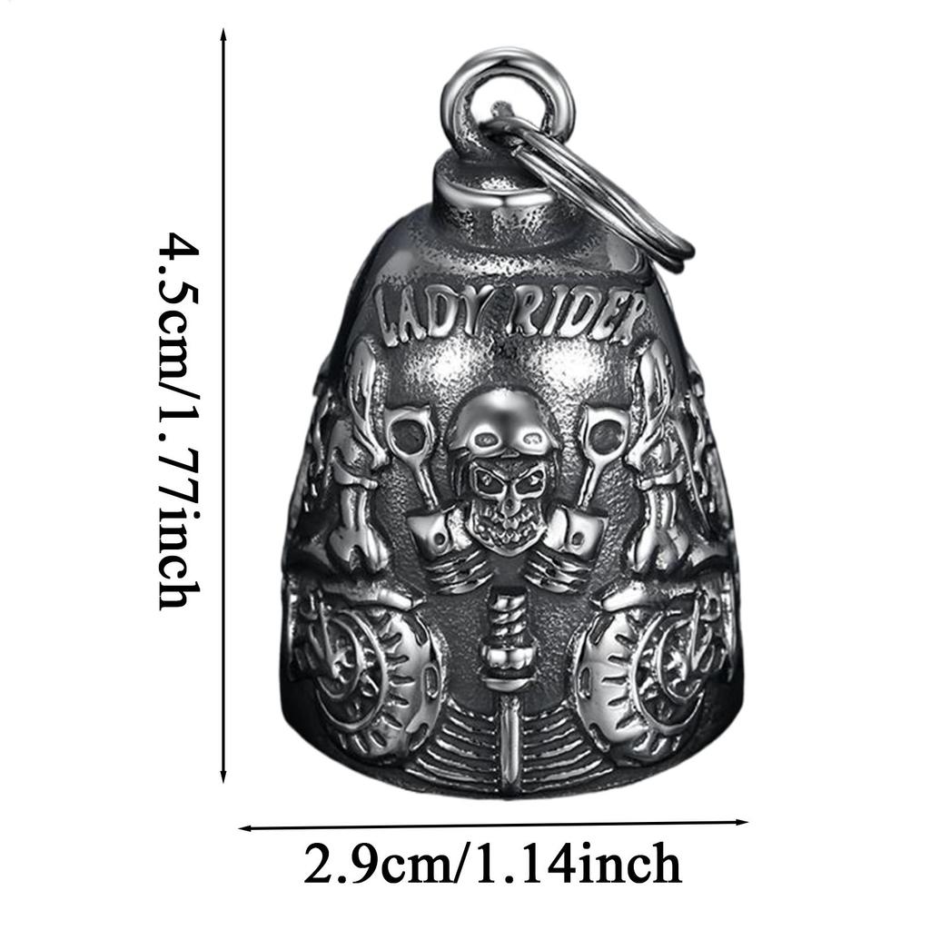 New Vintage Stainless Steel Motorcycle Bell Pendant Motorbikes Decoration Ornament Lucky A mulet Jewelry Gifts Riding Bell