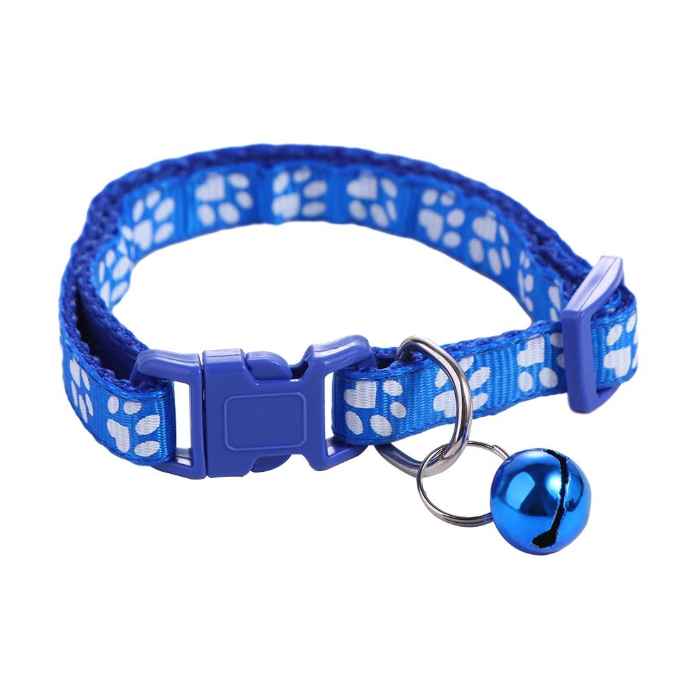 For Puppy Kitten With Bell Cat Paw Print Grooming Accessories Cat Necklace Pet Collar Pet Supplies