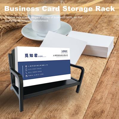 Sofa Shape Business Card Holder Heavy Duty Creative Bench Desktop Name Card Storage Display Stand Organizer Rack Office Supplies