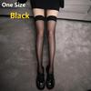 1/S Black Stockings Sexy Black Silk Summer Thin Over The Knee Lace Black Mid Length Half Cut Romantic Socks Over The Knee
