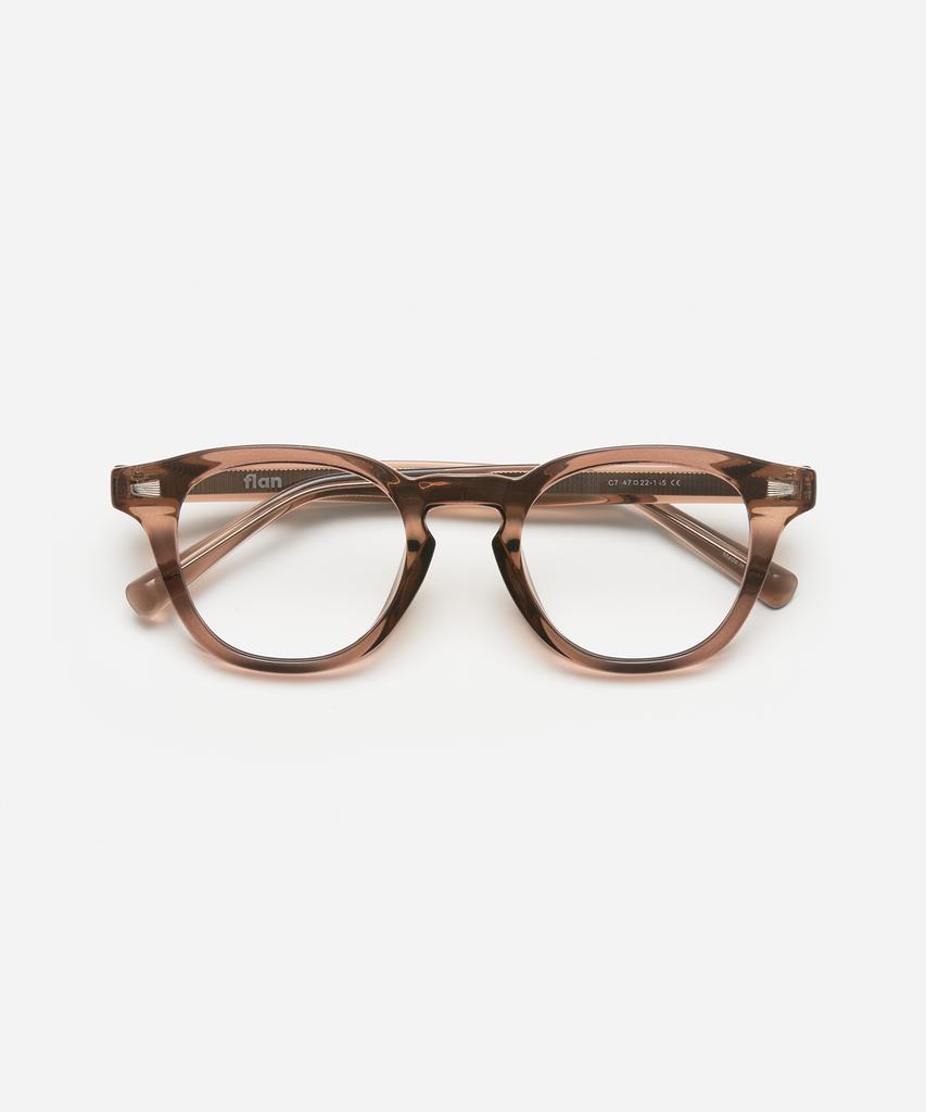 Peullang Pf315 Arnel-Style Horn-Rimmed Glasses Cinnamon (C7)