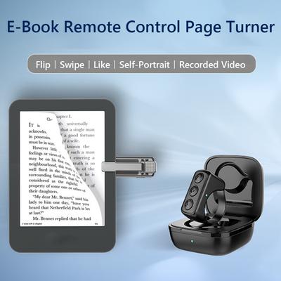 Remote Control Page Turner Ring for Kindle Bluetooth-Compatible 5.0 E-Reader Controller Ring for TikTok Camera Shutter