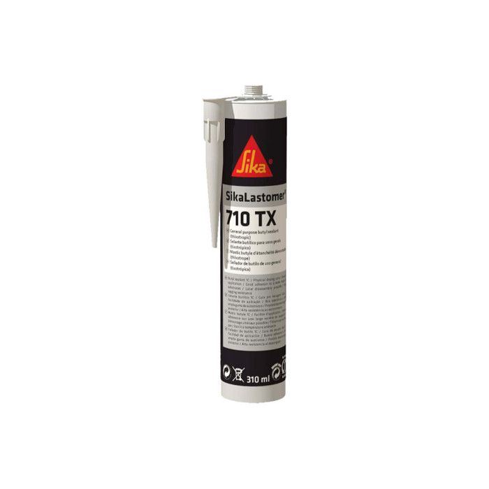 Colle mastic butyle - SIKA - SikaLastomer 710TX - Blanc - 310 ml