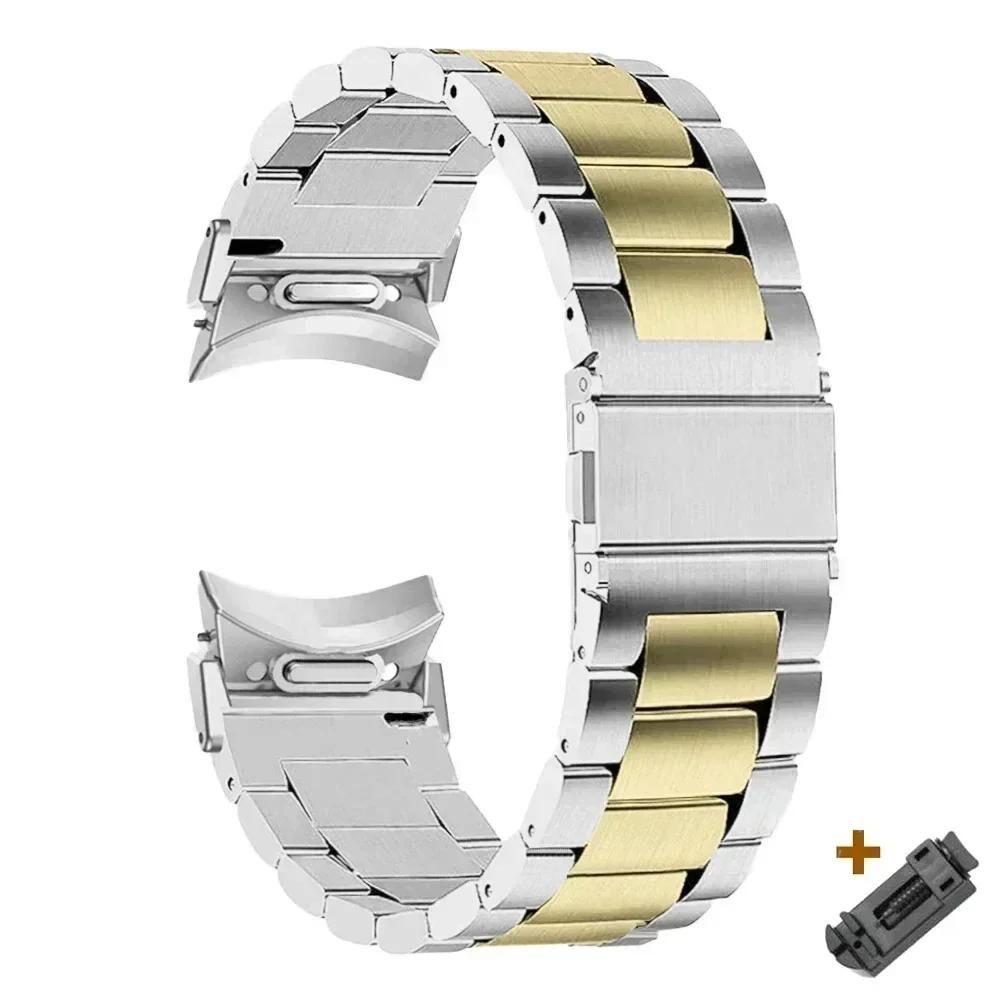 No Gaps Quick Fit Stainless Steel Strap For Samsung Galaxy 7FE 7 6 5 4 44 40mm 5 Pro 45mm Band For Galaxy Watch 6Classic 43 47mm