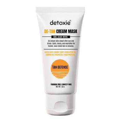 Detoxie De-Tan Gesichtsmaske, 50g, Kühlende Gesichtsmaske mit Milchsäure, Natürliche Öle für einen ebenmäßigen Hautton, Parabenfrei