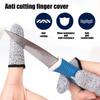 Level 5 Anti-Cut Finger Cover High-Strength Safety Flexible Anti Cut Fingertip Gloves Kitchen Tool Reusable and Durable