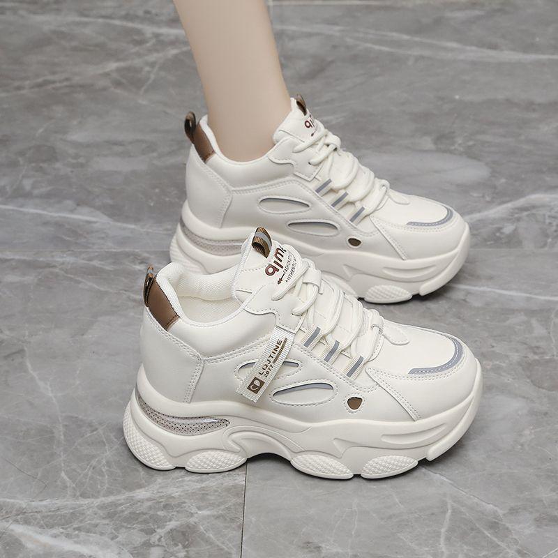 Shoes Women's Autumn and Winter Ins Versatile Fashion Inner Height Increase Dad Shoes Women's Super Soft Sole Lightweight Sports Shoes