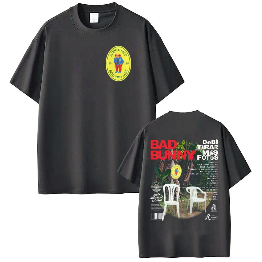 Rap Singer Bad Bunny Album Cover Tshirt Should Take More Photos DTMF 2026Tour Hiphop Fashion Mens Womens Pure Cotton Tshirt