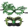 Set of 2 Elegant Party Masks Accessory Luxurious His And Hers Half Face Jazz Masks For Costume Balls And Themed Events