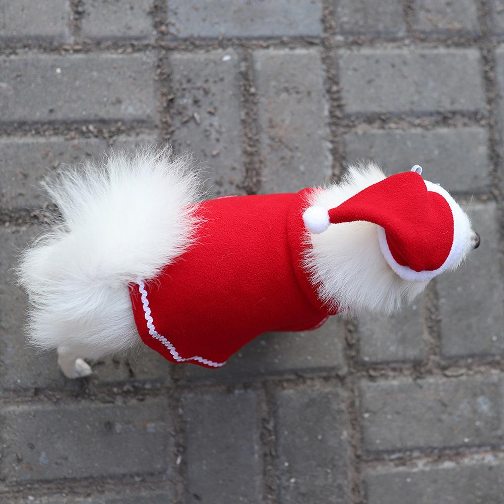 Dog Clothing, Puppy Teddy Dog Cape Hat Red Dress Pet Cap Cape
