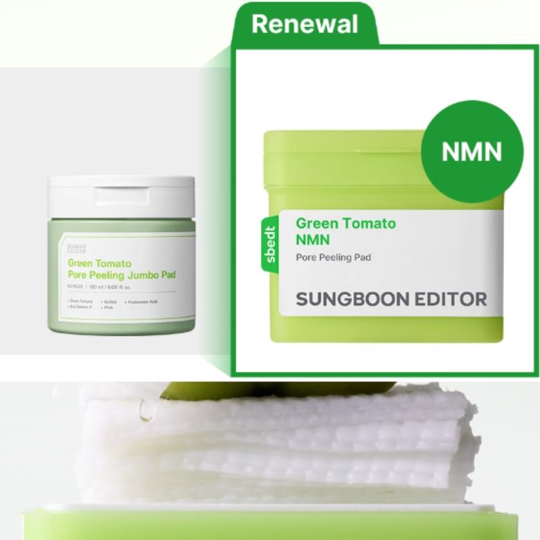 SUNGBOON EDITOR Green Tomato NMN Pore Peeling Pad 60pads