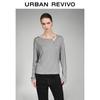 UR 2026 Women's Casual Off-Shoulder Beaded Long Sleeve Top